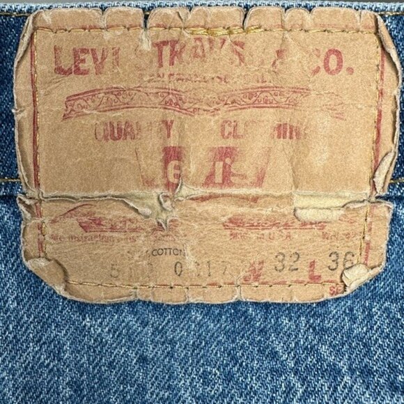 Levi’s Vintage Orange Tab Cutoff Denim Shorts 80s Size 30 - Picture 13 of 14